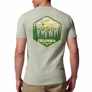 Columbia men’s light green graphic t-shirt size large
